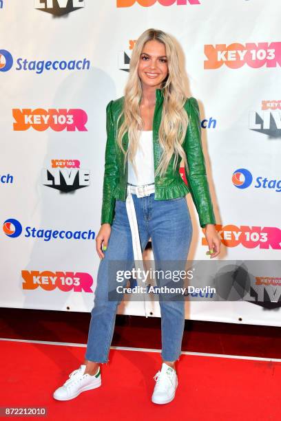 Louisa Johnson poses before perfoming at Key 103 Live held at the Manchester Arena on November 9, 2017 in Manchester, England.