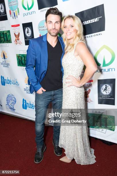 Actors Erik Fellows and Alicia Leigh Willis attend the 11th Annual Hollywood F.A.M.E. Awards at Hard Rock Cafe, Hollywood, CA on November 8, 2017 in...