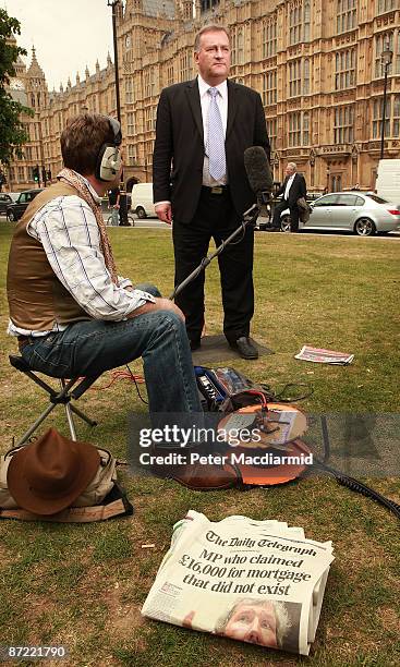 Labour Party Chief Whip Nick Brown talks to reporters on May 14, 2009 outside Parliament in London. The Daily Telegraph has run seven days of stories...