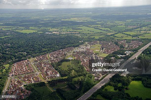 The M3 corridor, new town of Everton Heath. On 4th June 2008.