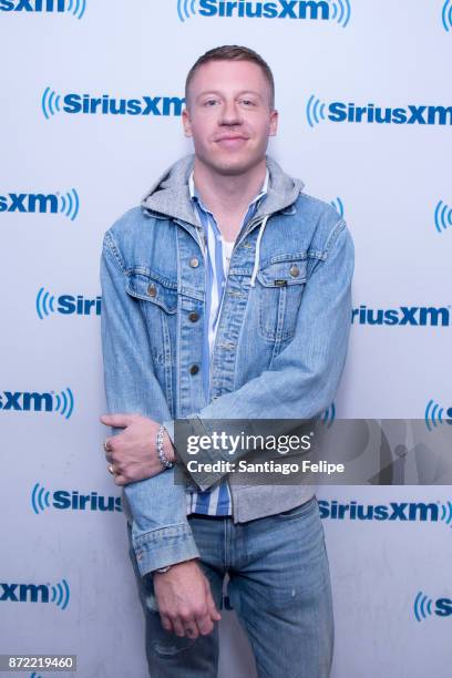 Macklemore visits SiriusXM Studios on November 9, 2017 in New York City.