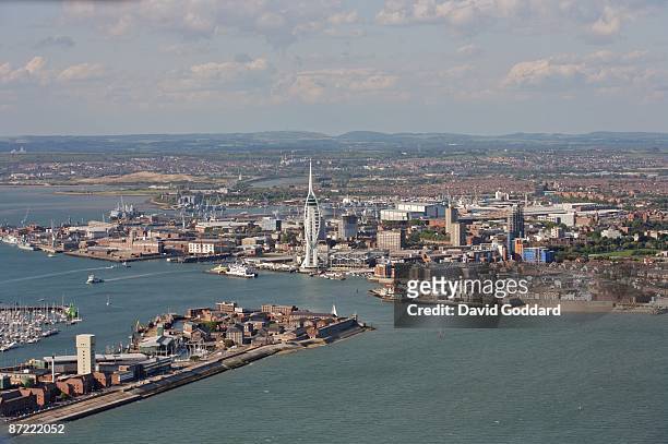 The Spinnaker Tower and South Coast naval City of Portsmouth. On 29th May 2007.