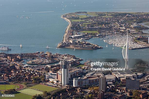 The Spinnaker Tower and South Coast naval City of Portsmouth. On 20th October 2008.