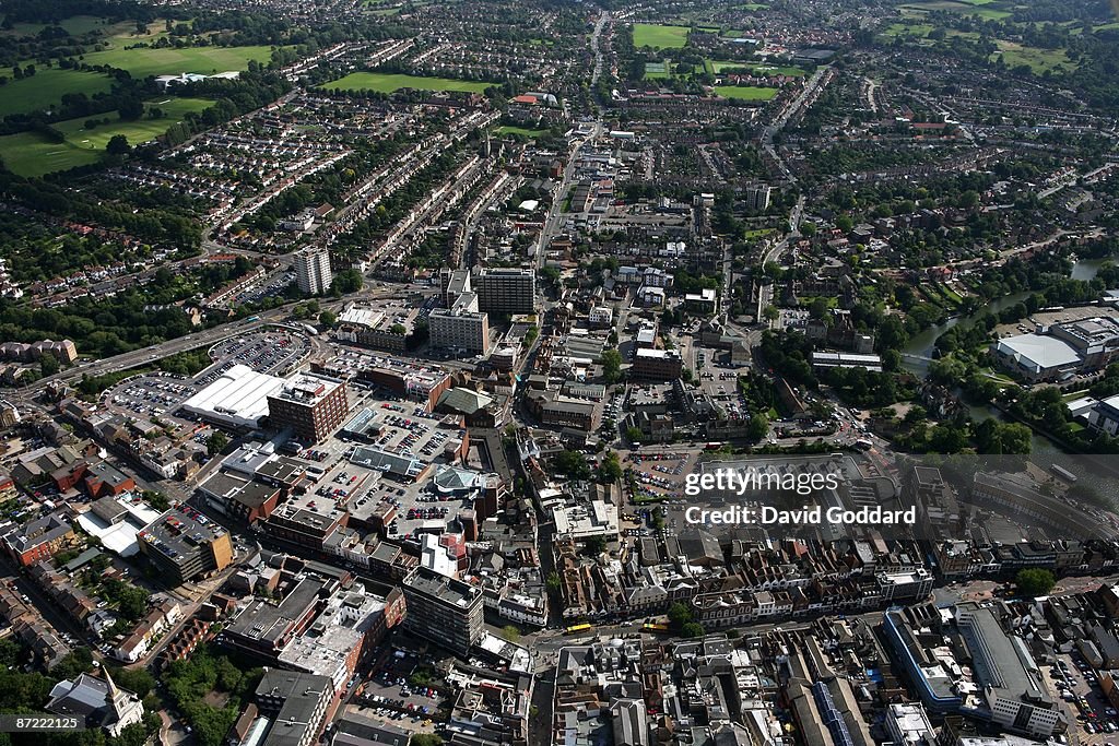 Aerial Views OF UK Towns And Cities