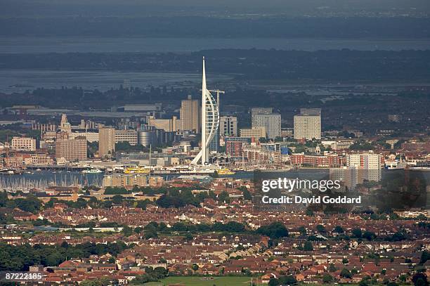 The Spinnaker Tower and South Coast naval City of Portsmouth. On 14th June 2008.