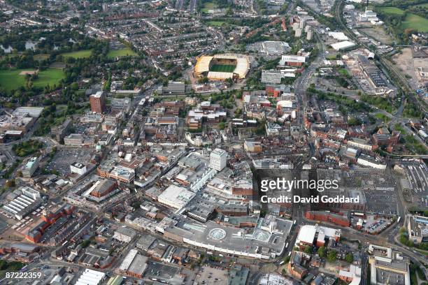 The West Midlands city of Wolverhampton and the Molineux Stadium. On 29th September 2008.