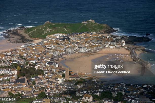 On the south western Cornish coastline is the picturesque old fishing town of St Ives. On 31st October 2008.