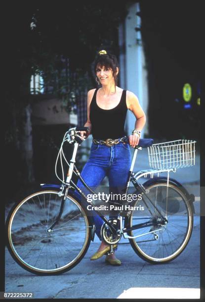 Margot Kidder, actress at home after recovering from a near fatal illness September 9, 1992 Hollywood Hills, Hollywood, California