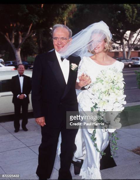 Rupert Murdoch with his daughter Elisabeth Murdoch who married Elkin Pianim, the son of a Ghanaian politician.arrive at the wedding September 10...