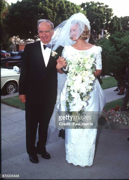 Rupert Murdoch with his daughter Elisabeth Murdoch who married Elkin Pianim, the son of a Ghanaian politician.arrive at the wedding September 10...
