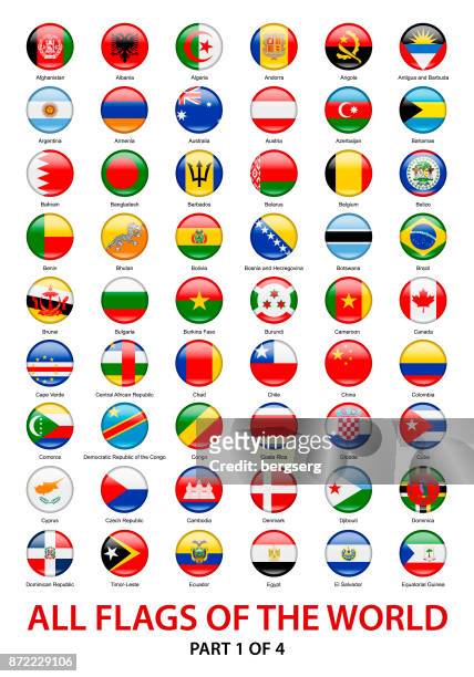 ilustrações, clipart, desenhos animados e ícones de todas as bandeiras do mundo. vector redondo coleção de ícones - flag of bangladesh