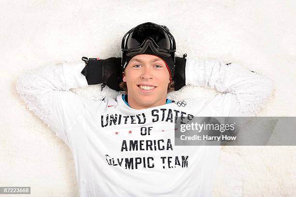 Snowboarder Kevin Pearce poses for a portrait during the NBC/USOC Promotional Photo Shoot on May 13, 2009 at Smashbox Studios in Los Angeles,...