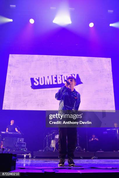 Louis Tomlinson performs on stage during Key 103 Live held at the Manchester Arena on November 9, 2017 in Manchester, England.