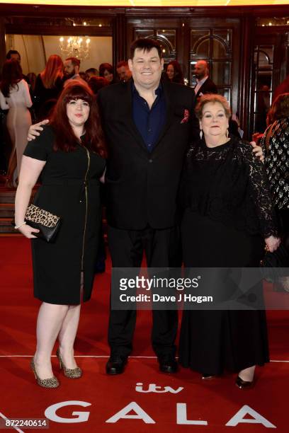 Jenny Ryan, Mark Labbett and Anne Hegerty attend the ITV Gala held at the London Palladium on November 9, 2017 in London, England.