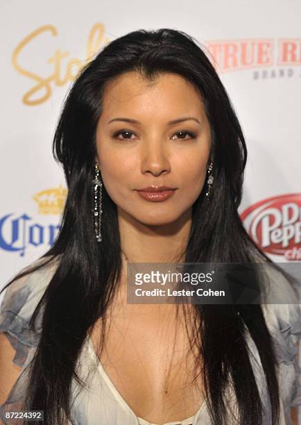 Actress Kelly Hu arrives at Maxim's 10th Annual Hot 100 Celebration Presented by Dr Pepper Cherry, True Religion Brand Jeans, Stolichnaya Vodka and...