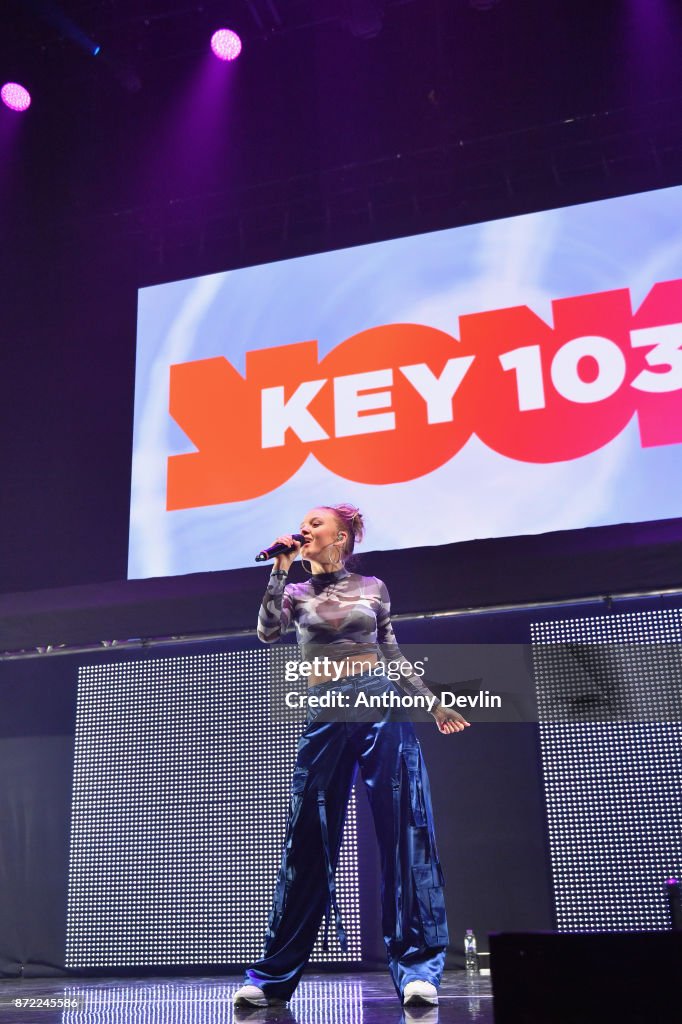 Zara Larsson performs on stage during Key 103 Live held at the... News