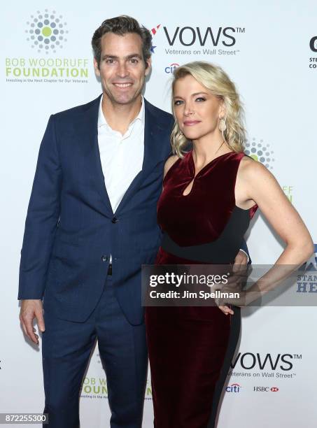 Douglas Brunt and journalist Megyn Kelly attend the 11th Annual Stand Up for Heroes at The Theater at Madison Square Garden on November 7, 2017 in...