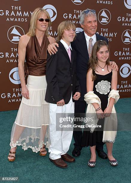 Burt Bacharach with family members Jane, Oliver and Raleigh