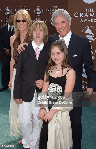 Burt Bacharach with family members Jane, Oliver and Raleigh