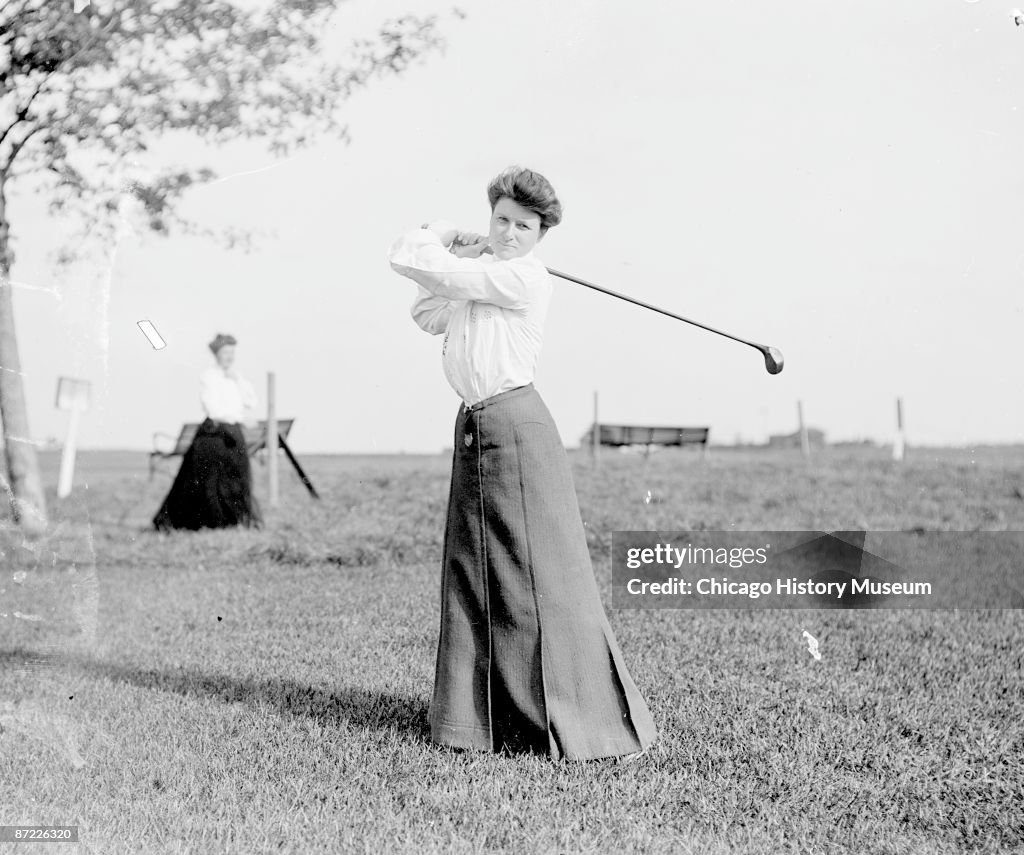 A Woman Golfer In 1909