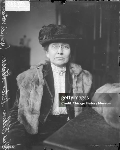 Portrait of Ellen Gates Starr , co-founder with Jane Addams of Chicago's Hull House, Chicago, 1914.