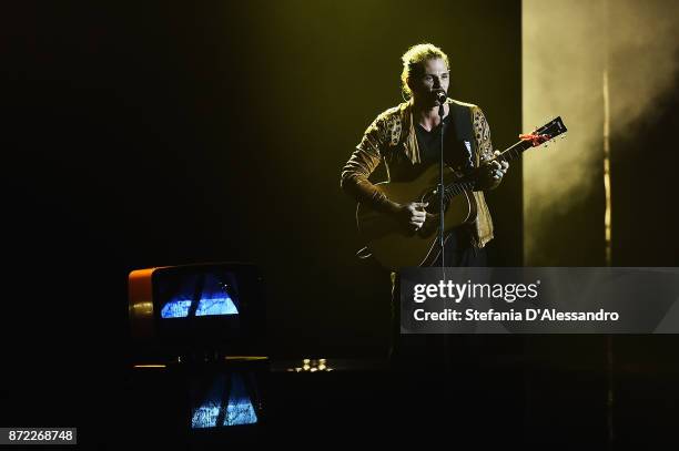 Enrico Nigiotti attends X Factor 11 tv show on November 9, 2017 in Milan, Italy.