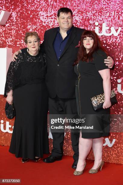 Anne Hegerty, Mark Labbett and Jenny Ryan arrive at the ITV Gala held at the London Palladium on November 9, 2017 in London, England.