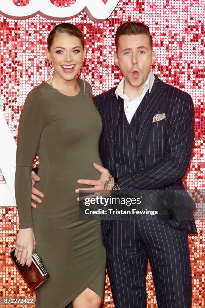 Danny Jones and Georgia Horsley arriving at the ITV Gala held at the London Palladium on November 9, 2017 in London, England.