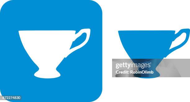 blue teapot icon - tea time stock illustrations