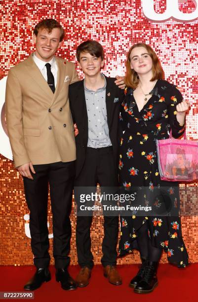 Callum Woodhouse, Milo Parker and Daisy Waterstone arriving at the ITV Gala held at the London Palladium on November 9, 2017 in London, England.