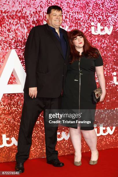 Mark Labbett and Jenny Ryan arriving at the ITV Gala held at the London Palladium on November 9, 2017 in London, England.