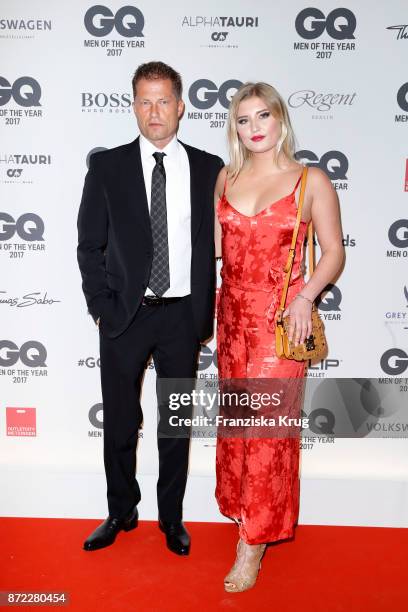 Til Schweiger and his daughter Luna Schweiger arrive for the GQ Men of the year Award 2017 at Komische Oper on November 9, 2017 in Berlin, Germany.