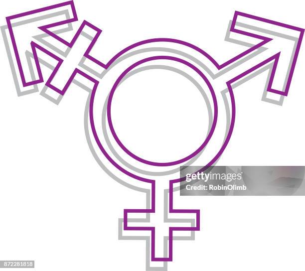 line art transgender icon - transgender awareness week stock illustrations