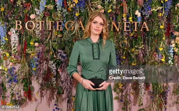 Lady Kitty Spencer attends Bottega Veneta's 'The Hand of the Artisan Cocktail Dinner' at Chiswick House And Gardens on November 9, 2017 in London,...