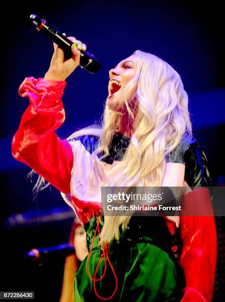 Louisa Johnson performs at Key 103 Live at Manchester Arena on November 9, 2017 in Manchester, England.