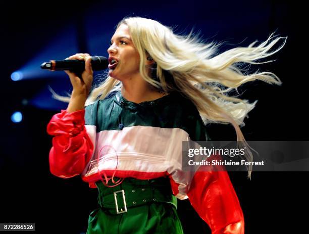 Louisa Johnson performs at Key 103 Live at Manchester Arena on November 9, 2017 in Manchester, England.