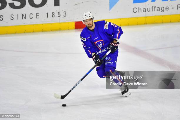 Damien Fleury of France during the EIHF Ice Hockey Four Nations tournament match between France and Slovenia on November 9, 2017 in Cergy, France.