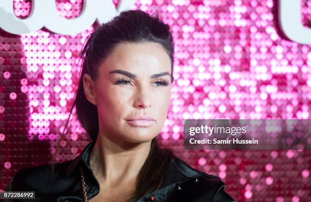 Katie Price arriving at the ITV Gala held at the London Palladium on November 9, 2017 in London, England.