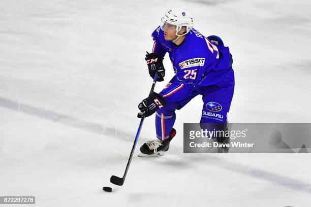 Nicolas Ritz of France during the EIHF Ice Hockey Four Nations tournament match between France and Slovenia on November 9, 2017 in Cergy, France.