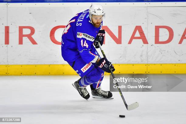 Stephane Da Costa of France during the EIHF Ice Hockey Four Nations tournament match between France and Slovenia on November 9, 2017 in Cergy, France.