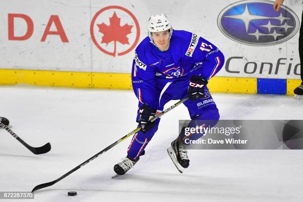 Bastien Maia of France during the EIHF Ice Hockey Four Nations tournament match between France and Slovenia on November 9, 2017 in Cergy, France.