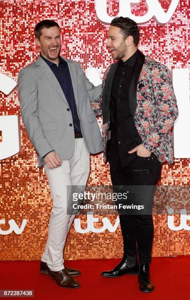 Antony Quinlan and Adam Thomas arriving at the ITV Gala held at the London Palladium on November 9, 2017 in London, England.