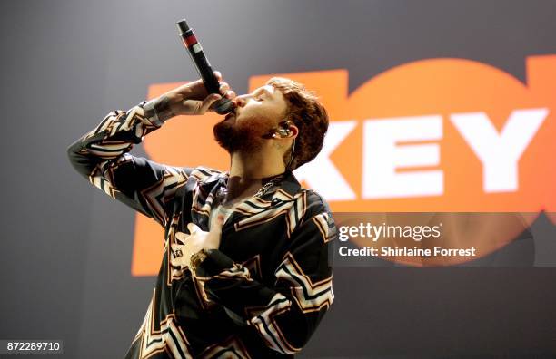 James Arthur performs with Rudimental at Key 103 Live at Manchester Arena on November 9, 2017 in Manchester, England.