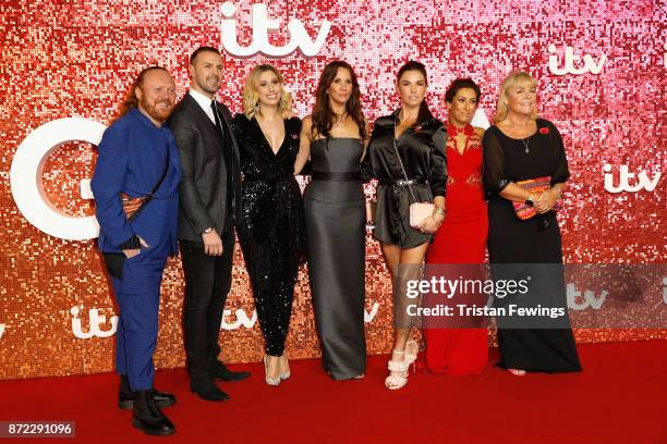 Leigh Francis, Paddy McGuinness, Stacey Solomon, Andrea McLean, Katie Price, Saira Khan and Linda Robson arriving at the ITV Gala held at the London...