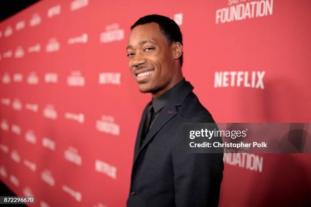 Tyler James Williams attends the SAG-AFTRA Foundation Patron of the Artists Awards 2017 at the Wallis Annenberg Center for the Performing Arts on...