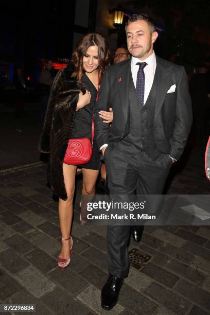 Caroline Flack attending the ITV Gala afterparty at Aqua on November 9, 2017 in London, England.