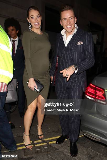 Danny Jones and Georgia Horsley attending the ITV Gala afterparty at Aqua on November 9, 2017 in London, England.