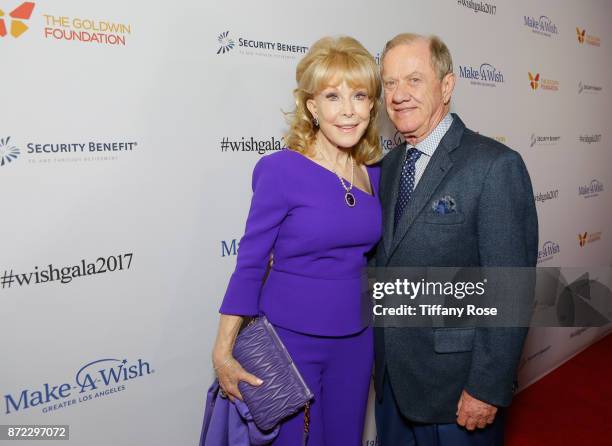 Actress Barbara Eden and Jon Eicholtz at the 2017 Make a Wish Gala on November 9, 2017 in Los Angeles, California.