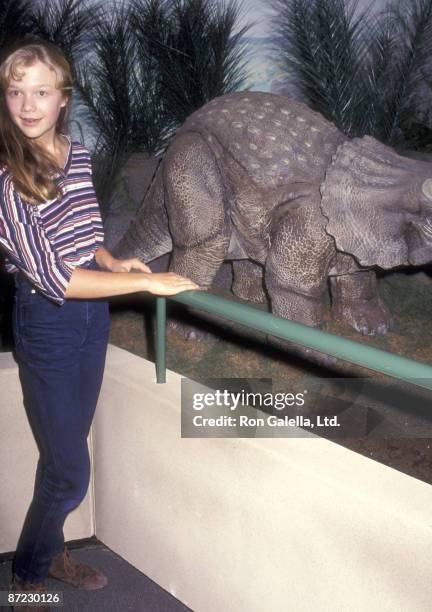 Actress Ariana Richards attends The American Museum of Natural History's "The Dinosaurs of Jurassic Park" Display on June 10, 1993 at The American...