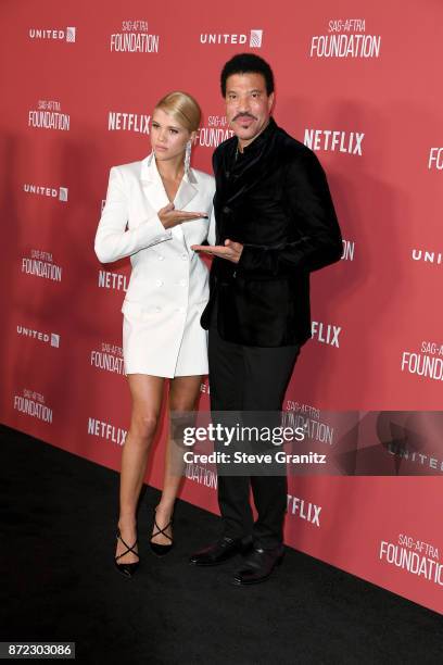 Honoree Lionel Richie and Sofia Richie attend the SAG-AFTRA Foundation Patron of the Artists Awards 2017 at the Wallis Annenberg Center for the...